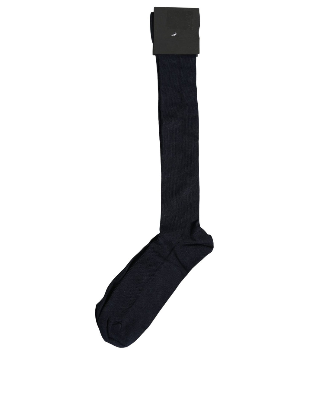 Dolce & Gabbana Men Dark Blue Viscose Over The Calf Accessory Socks