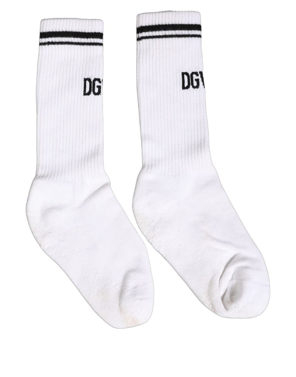 Dolce & Gabbana Men White DGVIB3 Cotton Mid Calf Accessory Socks