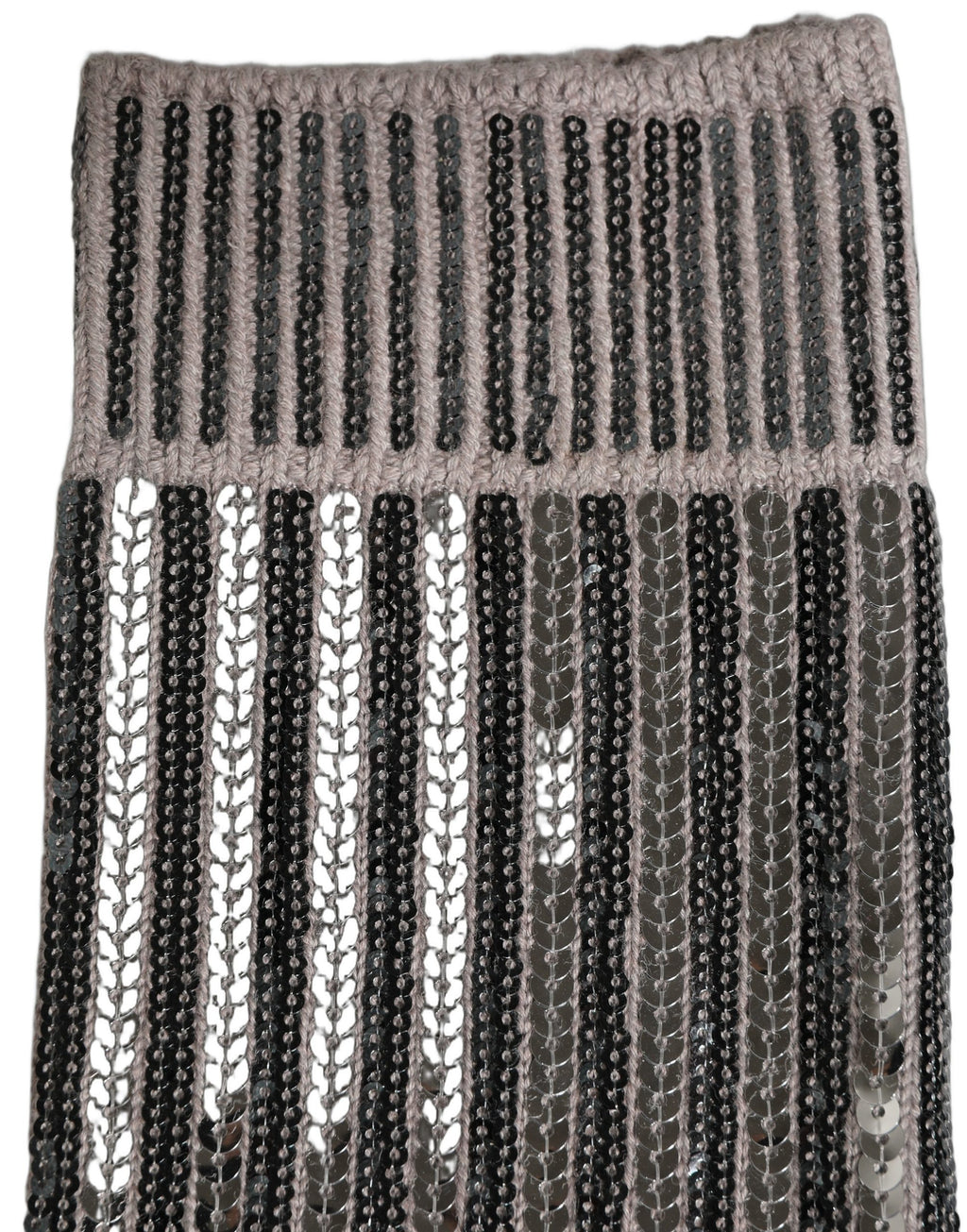 Dolce & Gabbana Gray Sequin Cotton Knit Mid Calf Accessory Socks