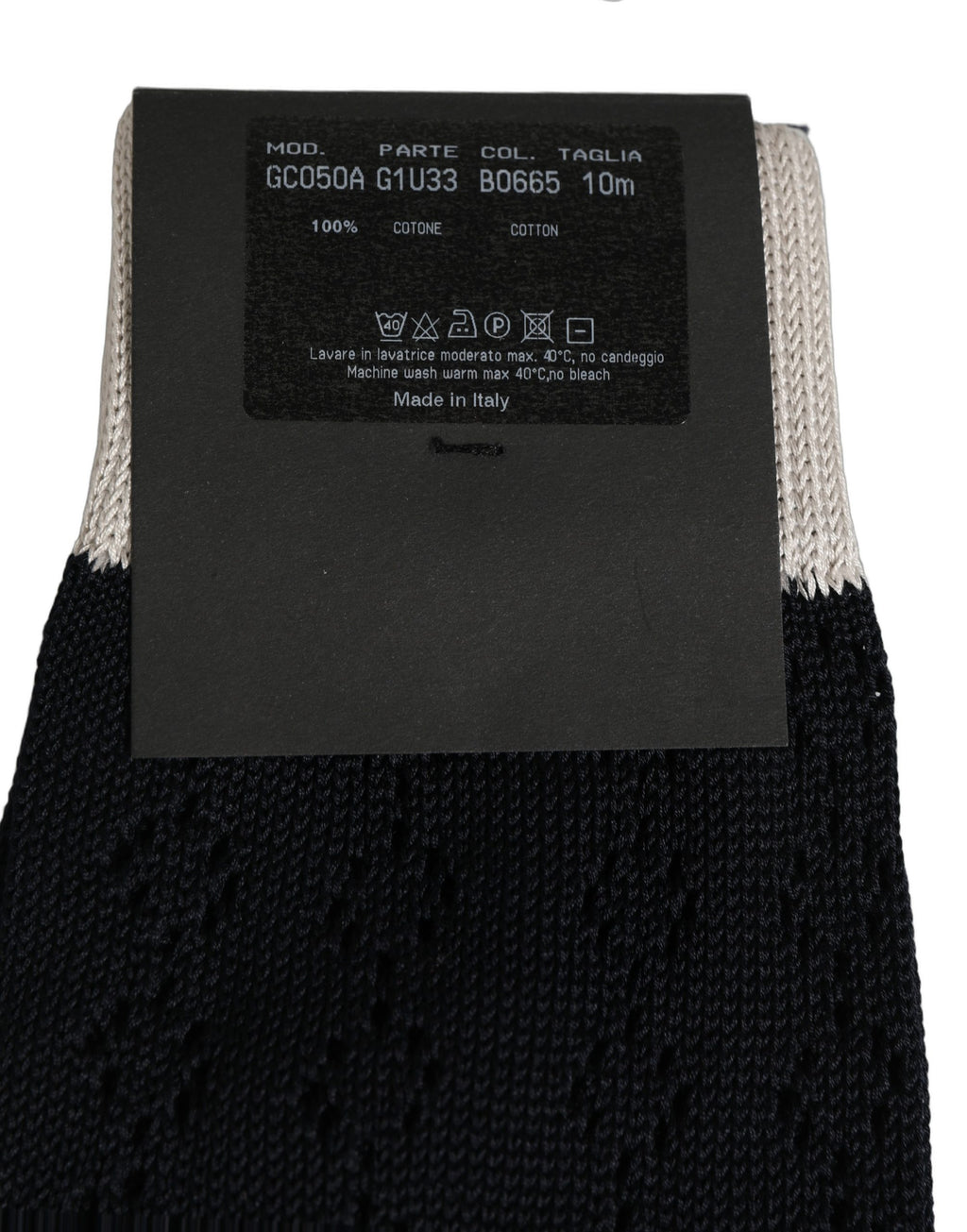 Dolce & Gabbana Dark Blue Cotton Knit Mid Calf Accessory Socks