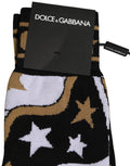 Dolce & Gabbana White Polka Dot Over The Calf Accessory Socks