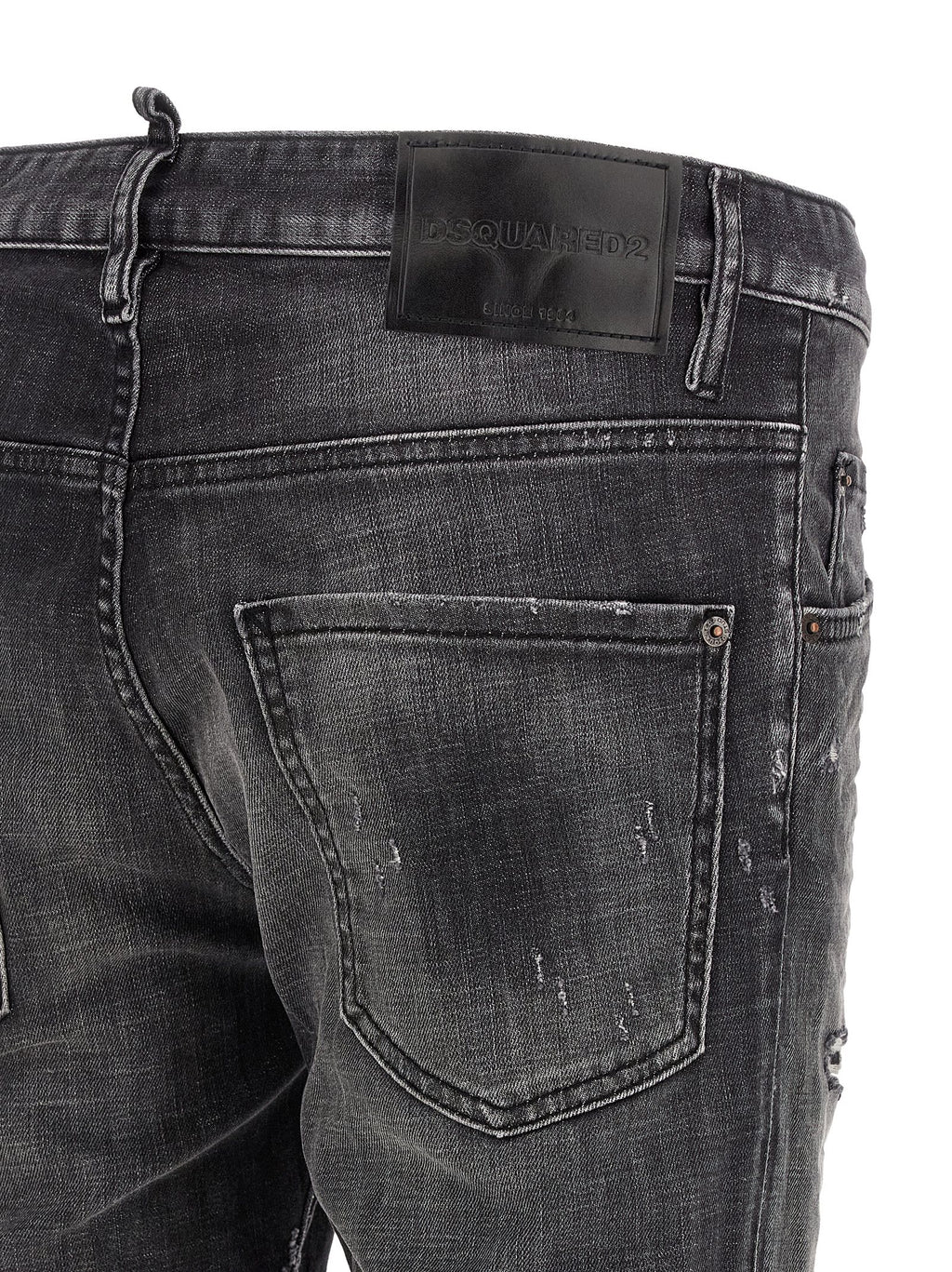 Dsquared² Gray Cotton Skinny Jeans