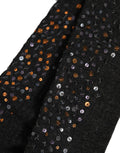 Dolce & Gabbana Dark Gray Sequined Wool Knee High Accessory Socks