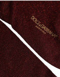 Dolce & Gabbana Burgundy Viscose Mid Calf Accessory Socks