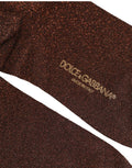 Dolce & Gabbana Dark Brown Viscose Mid Calf Accessory Socks