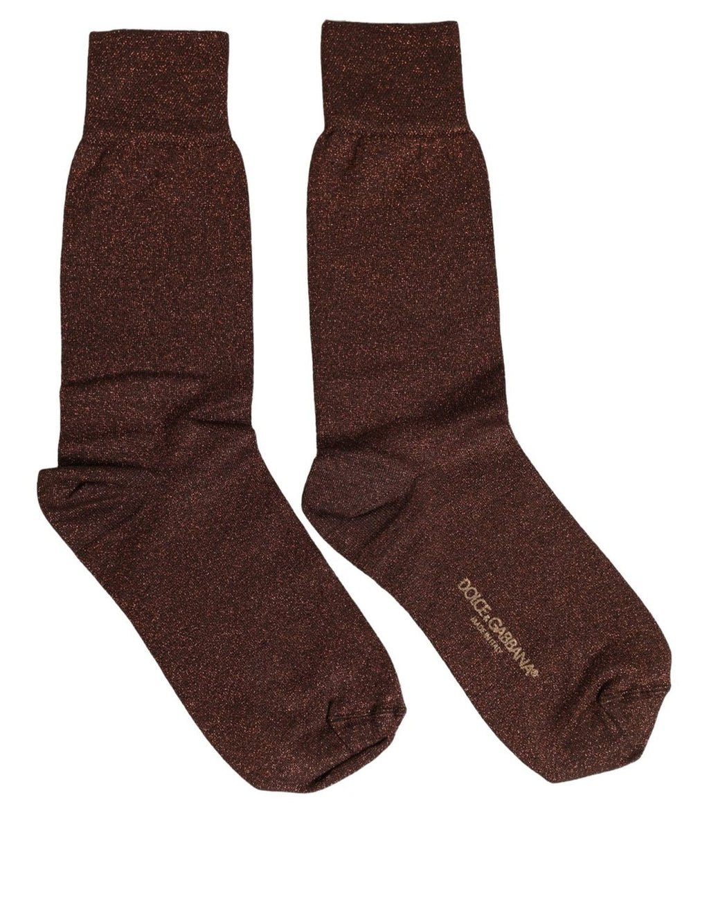 Dolce & Gabbana Dark Brown Viscose Mid Calf Accessory Socks