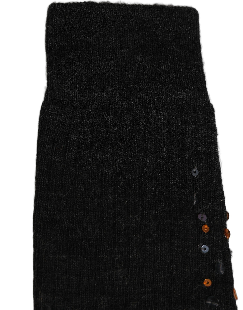 Dolce & Gabbana Dark Gray Sequined Wool Knee High Accessory Socks