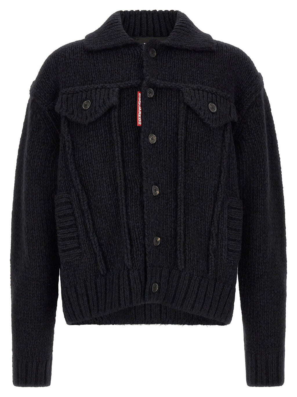 Dsquared² Blue Marabou Cardigan