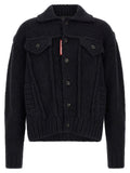 Dsquared² Blue Marabou Cardigan
