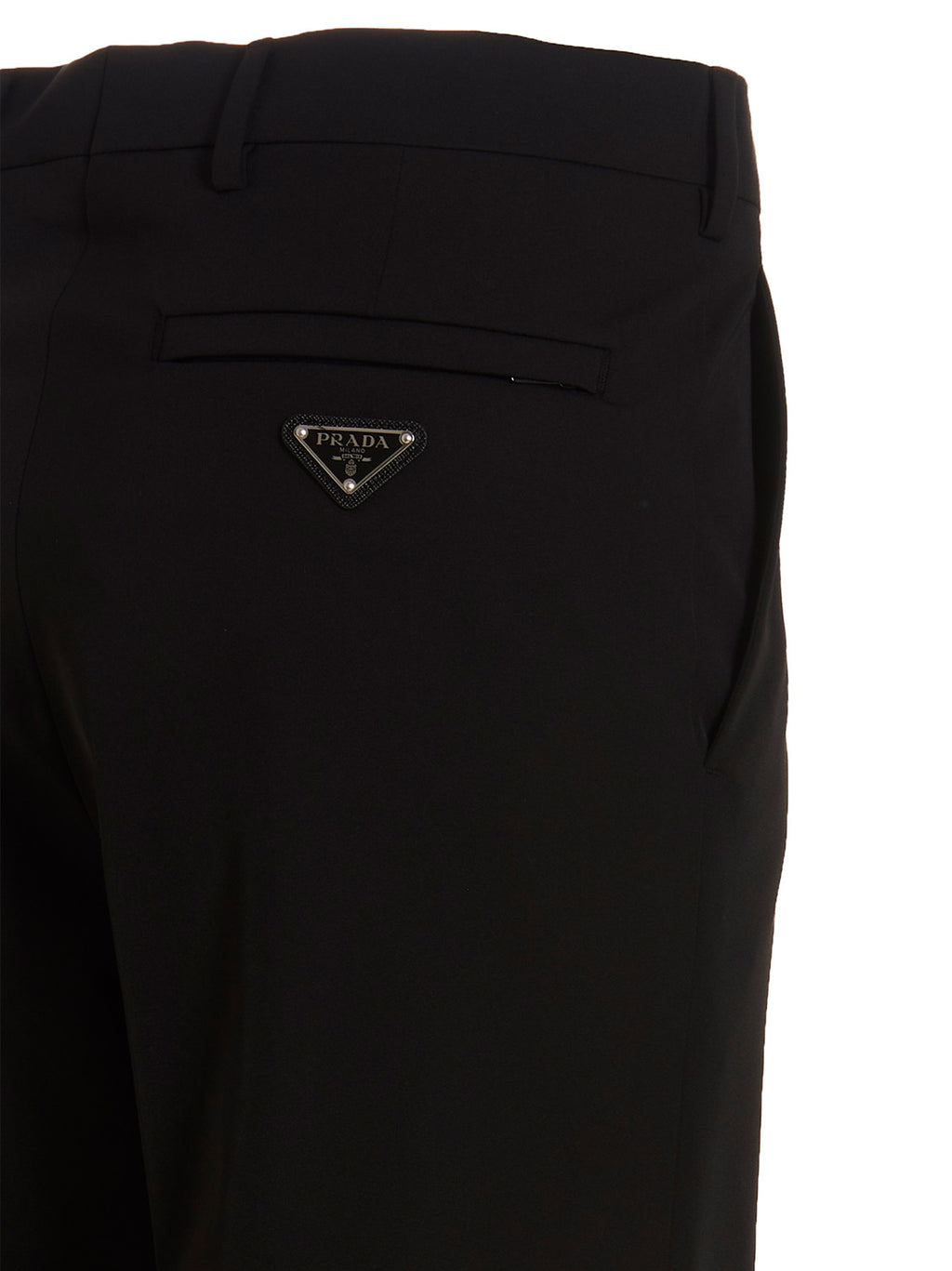 Prada Black Polyester Casual Pants
