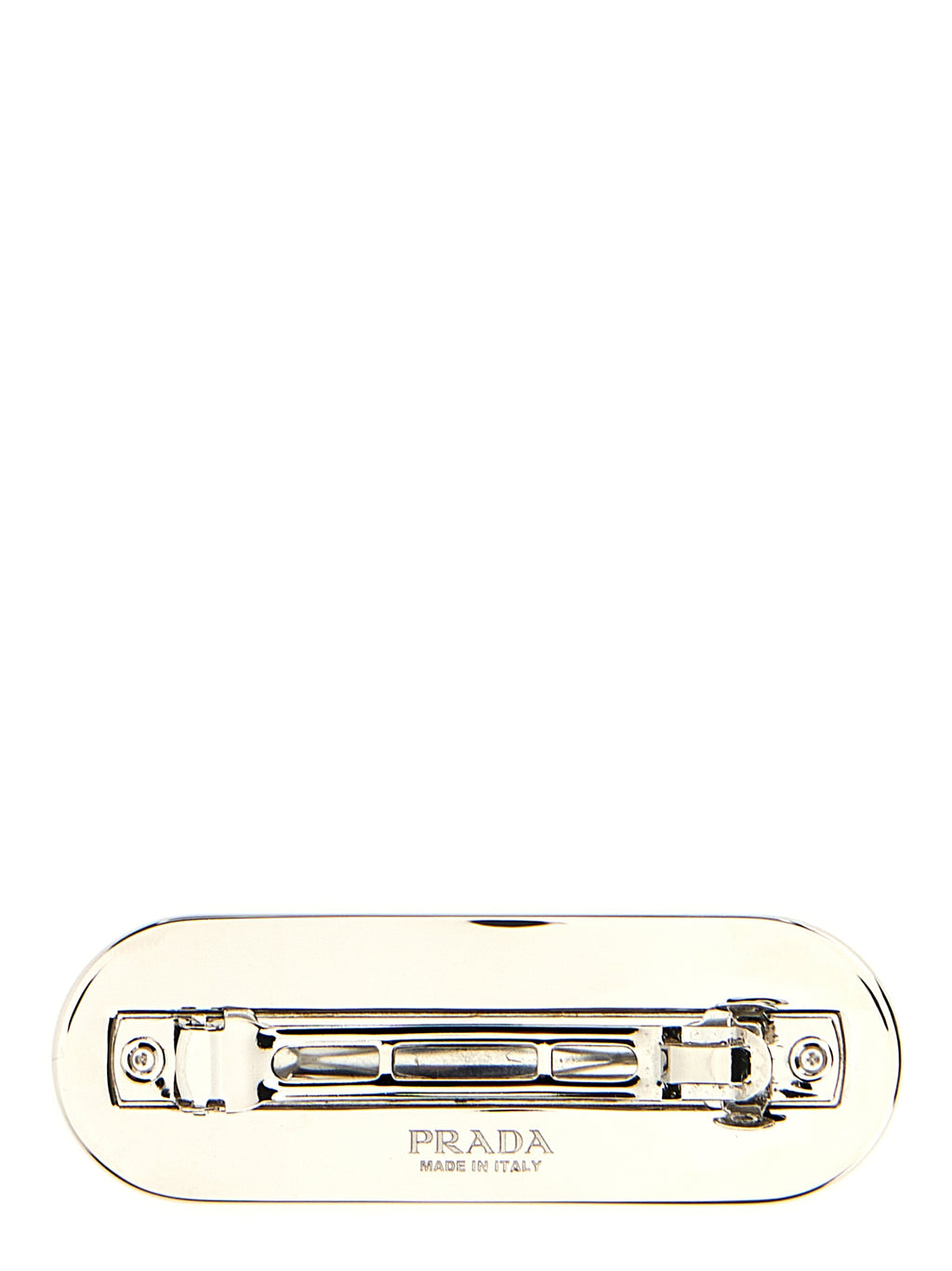 Prada Black Stainless Steel Hair Clip