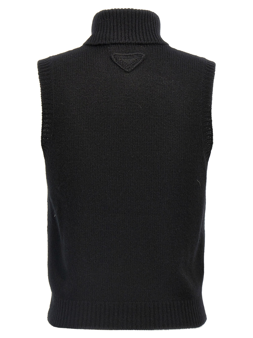 Prada Black Cashmere Sleeveless Jacket
