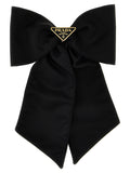 Prada Black Brass Hair Clip