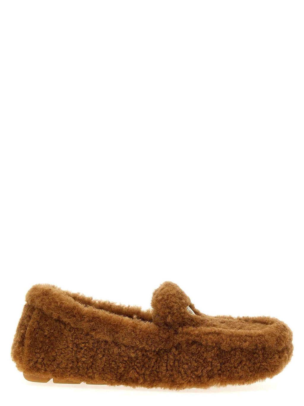 Prada Brown Lamb Leather Slip-On Loafers