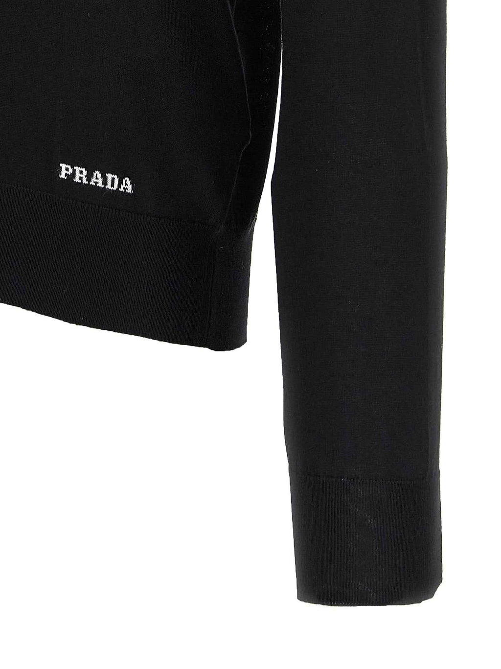 Prada Black Silk Cardigan