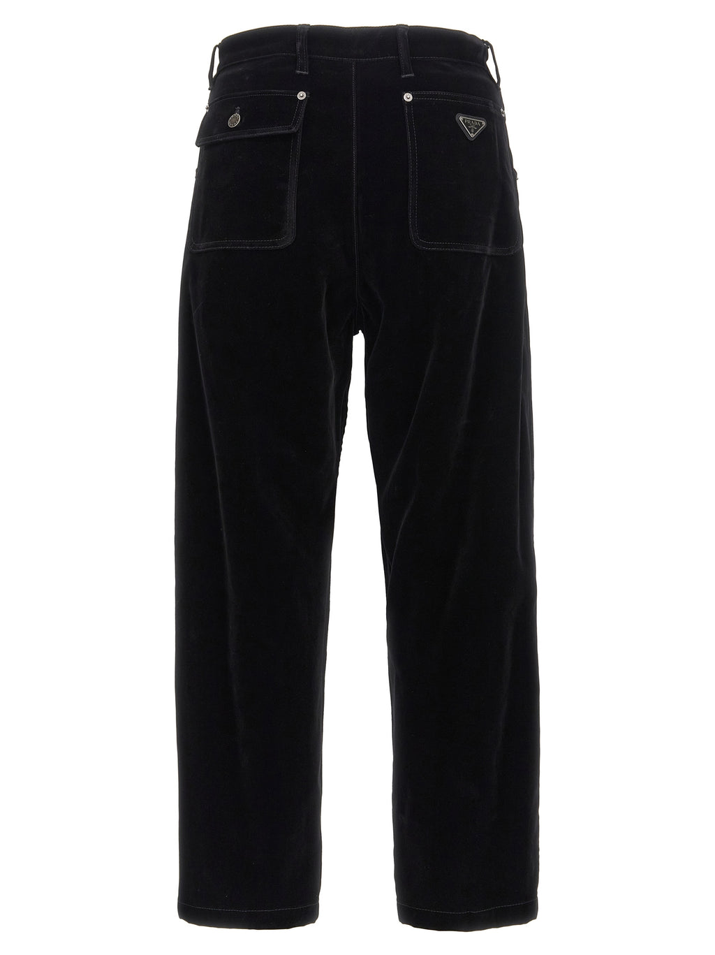 Prada Black Cotton Casual Pants