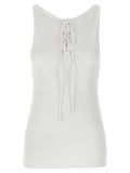 Prada White Cotton Tank Tops