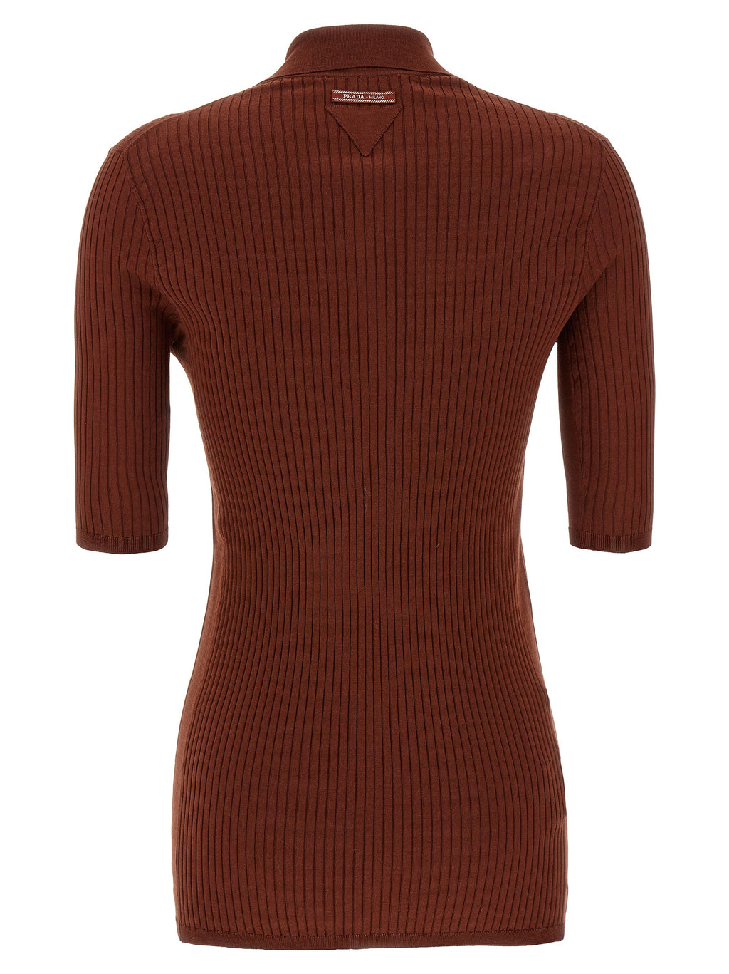 Prada Brown Cotton Polo Shirt