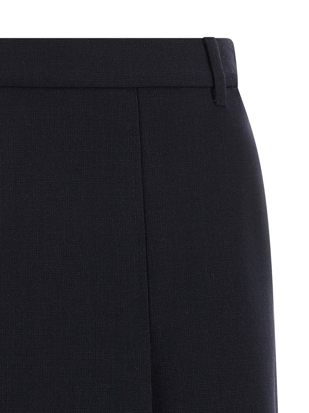 Prada Blue Virgin Wool Midi Skirt
