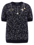 Prada Multicolor Virgin Wool Cardigan