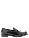 Prada Bordeaux Calfskin Slip-On Loafers