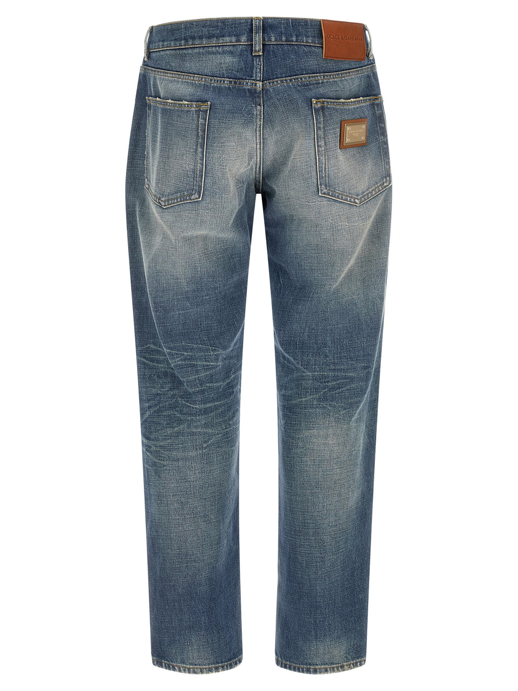 Dolce & Gabbana Blue Cotton Relaxed Fit Jeans