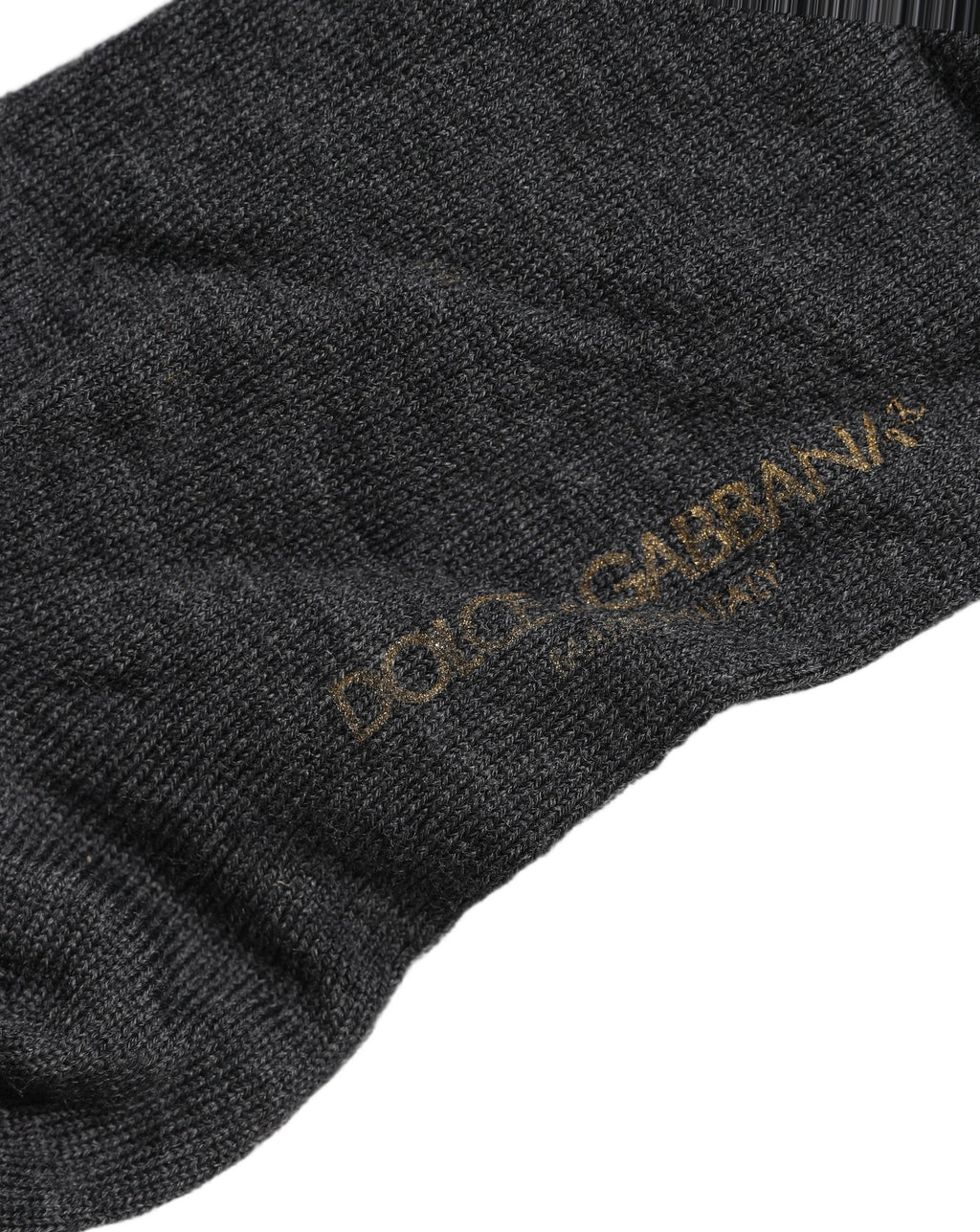 Dolce & Gabbana Dark Gray Wool Over The Calf Knee High Accessory Socks