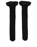 Dolce & Gabbana Black Wool Logo Calf Long Women Accessory Socks