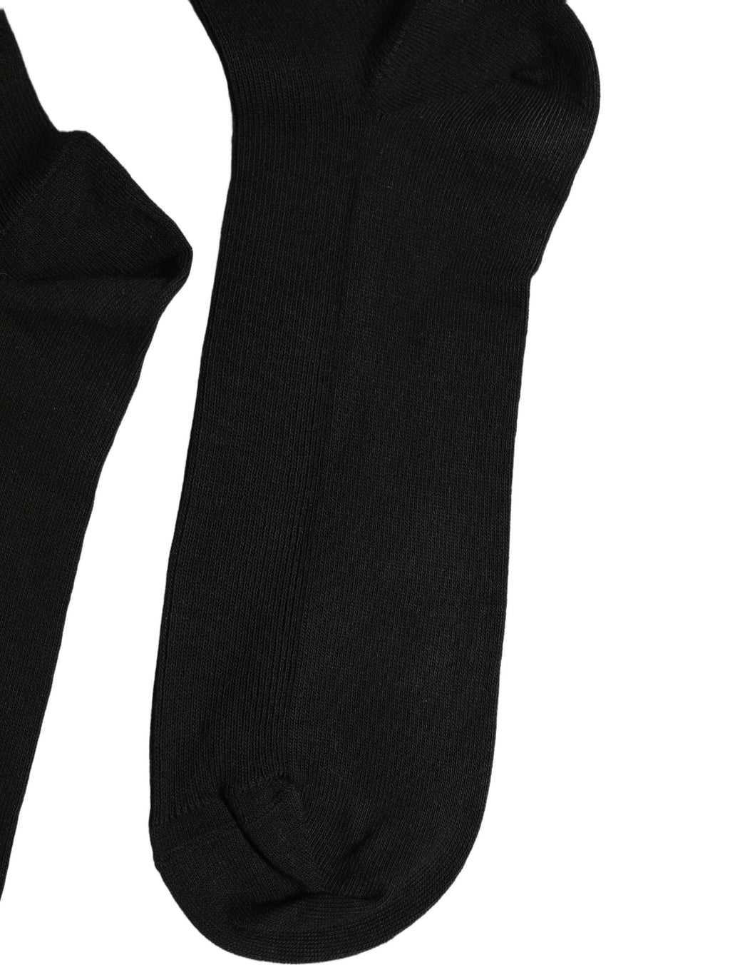 Dolce & Gabbana Black Cotton Ribbed Logo Over The Calf Women Socks