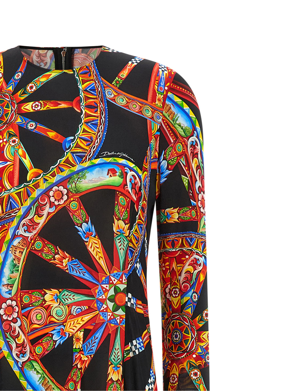 Dolce & Gabbana Multicolor Viscose Long Dress