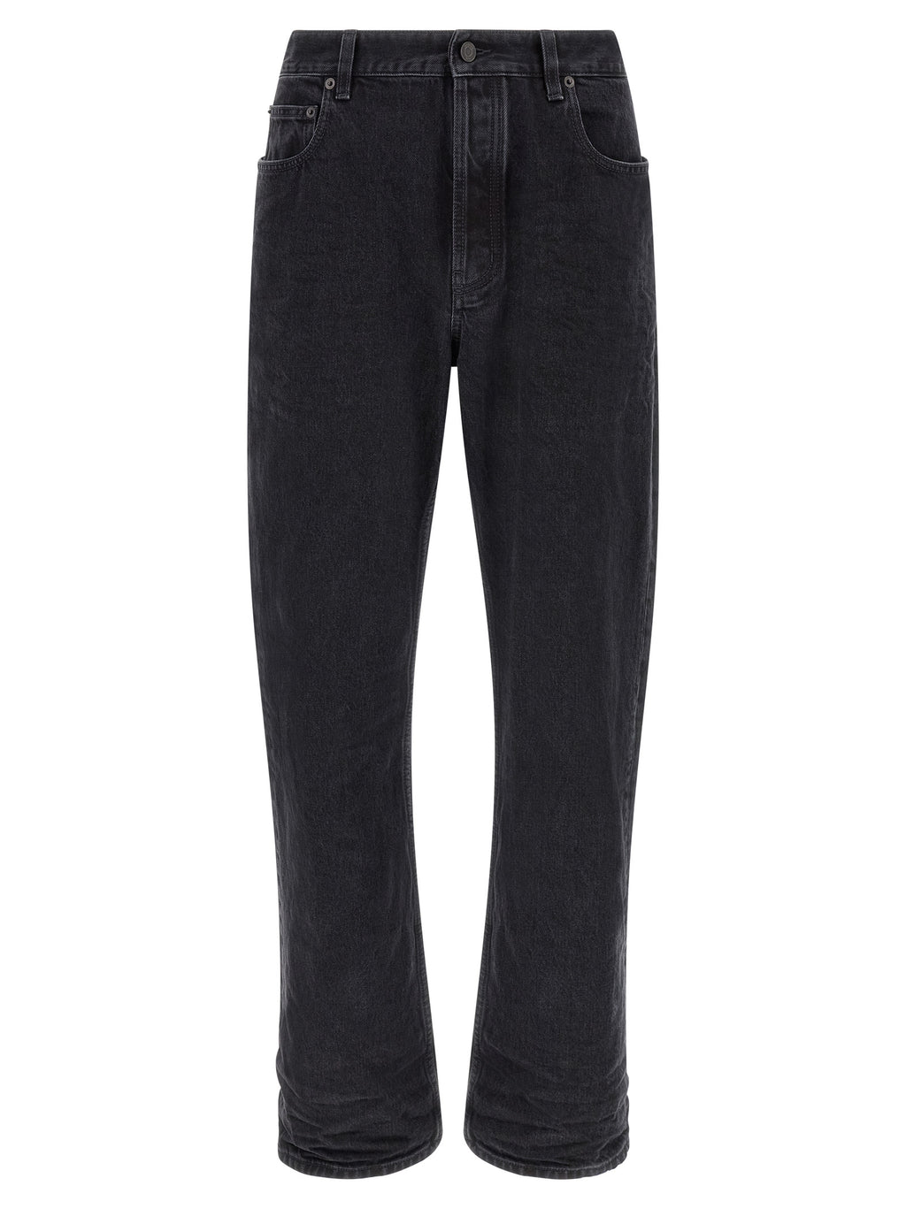 Saint Laurent Black Cotton Relaxed Fit Jeans