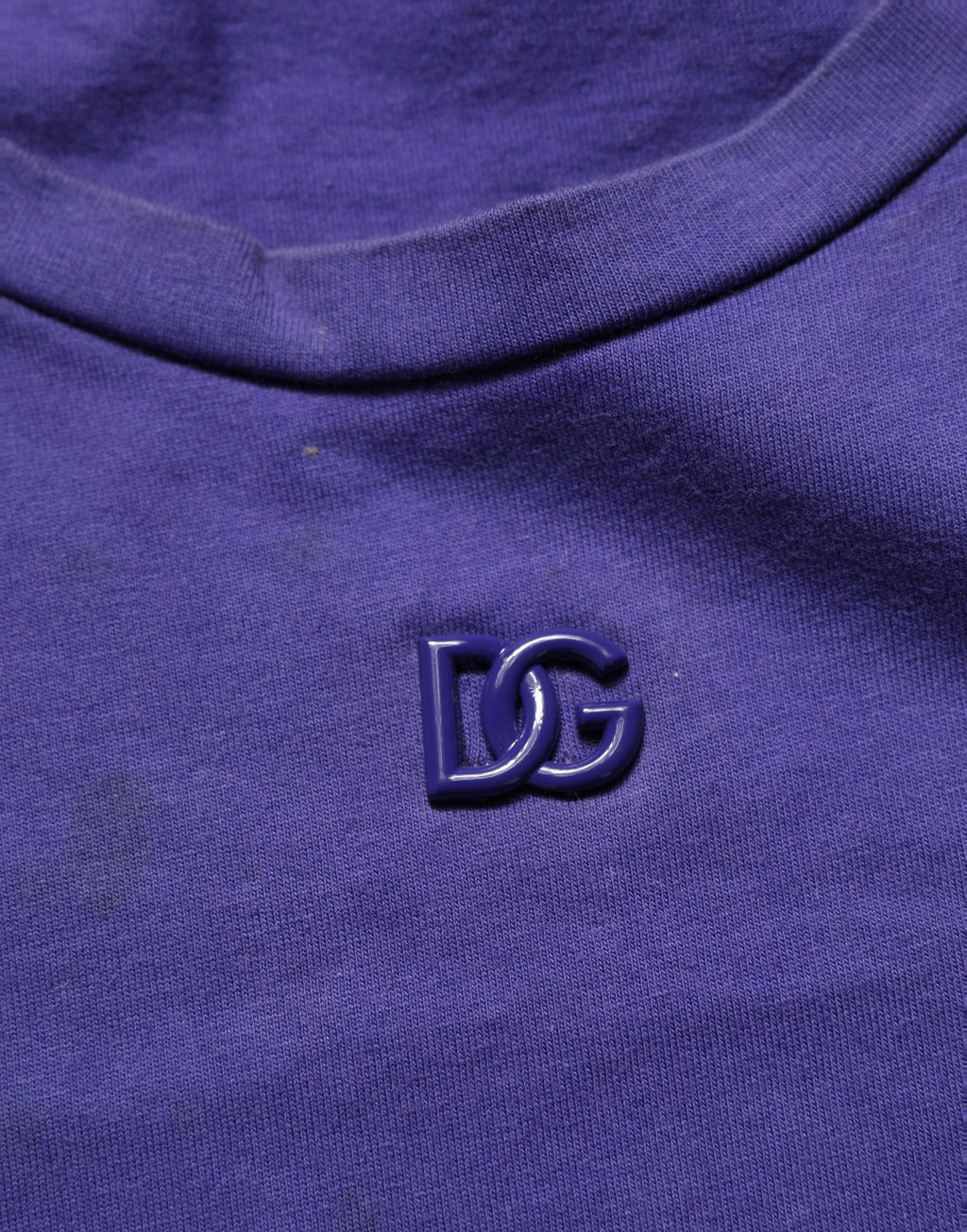 Dolce & Gabbana Violet Cotton Crew Neck Short Sleeve T-shirt