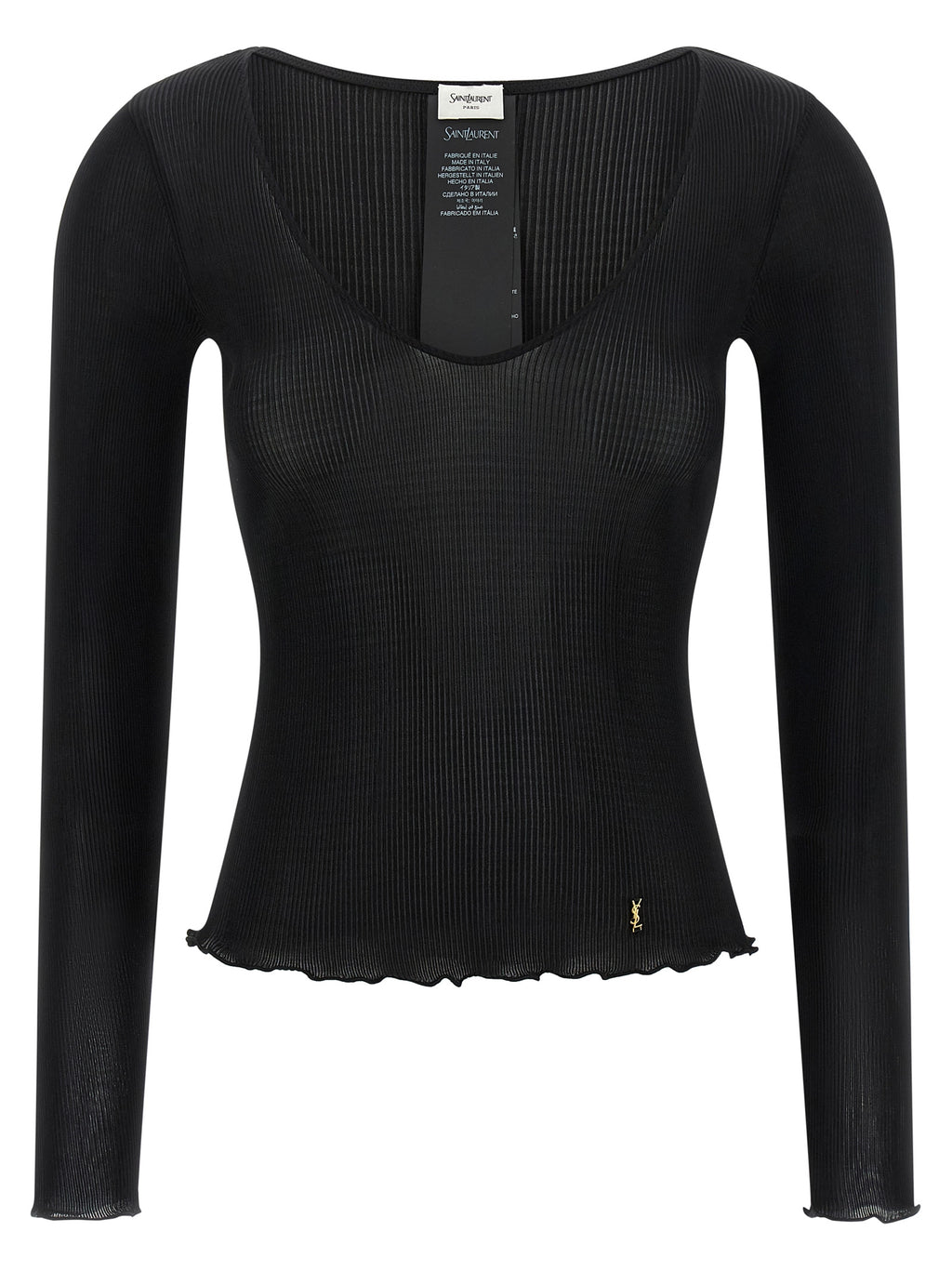 Saint Laurent Black Silk Shirt