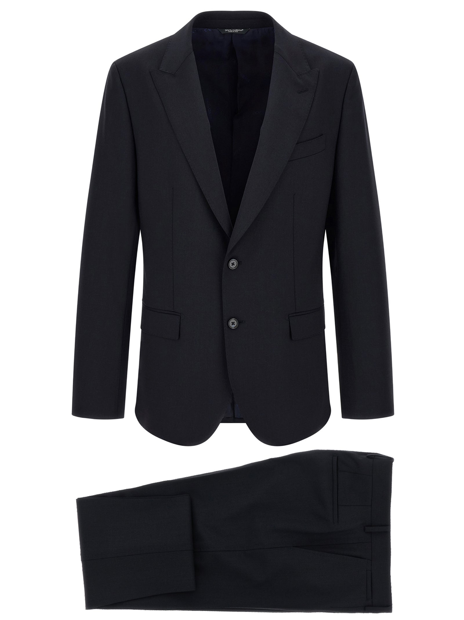 Dolce & Gabbana Blue Virgin Wool Two-Piece Suit