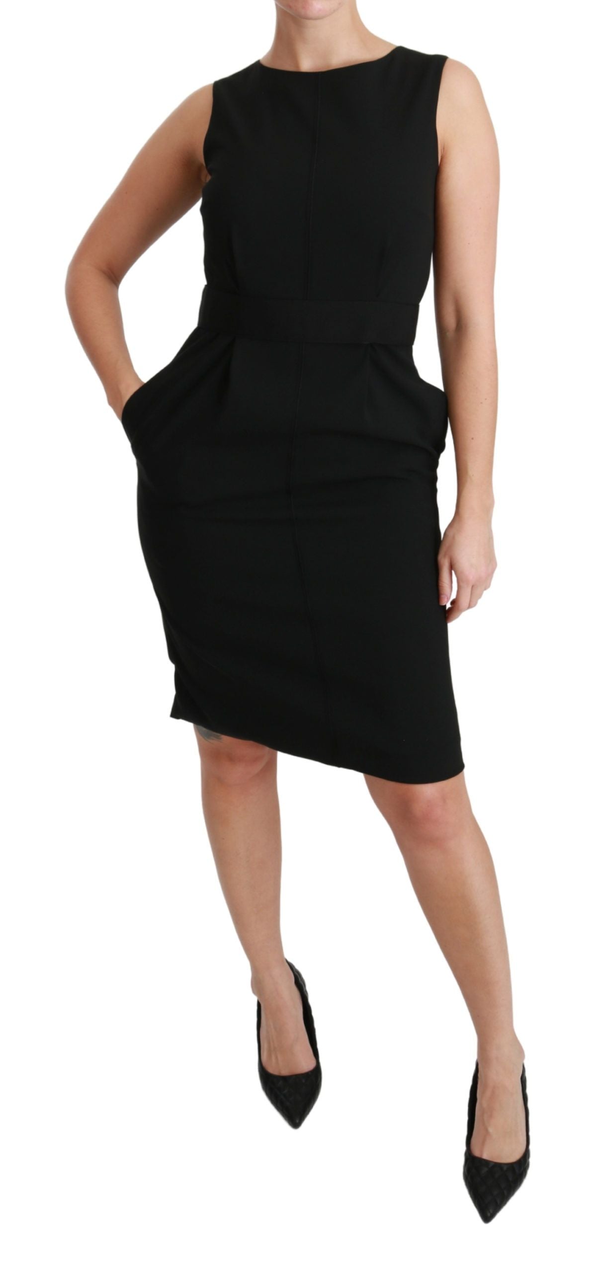 Dolce & Gabbana schwarzes Etuikleid aus Stretchmaterial
