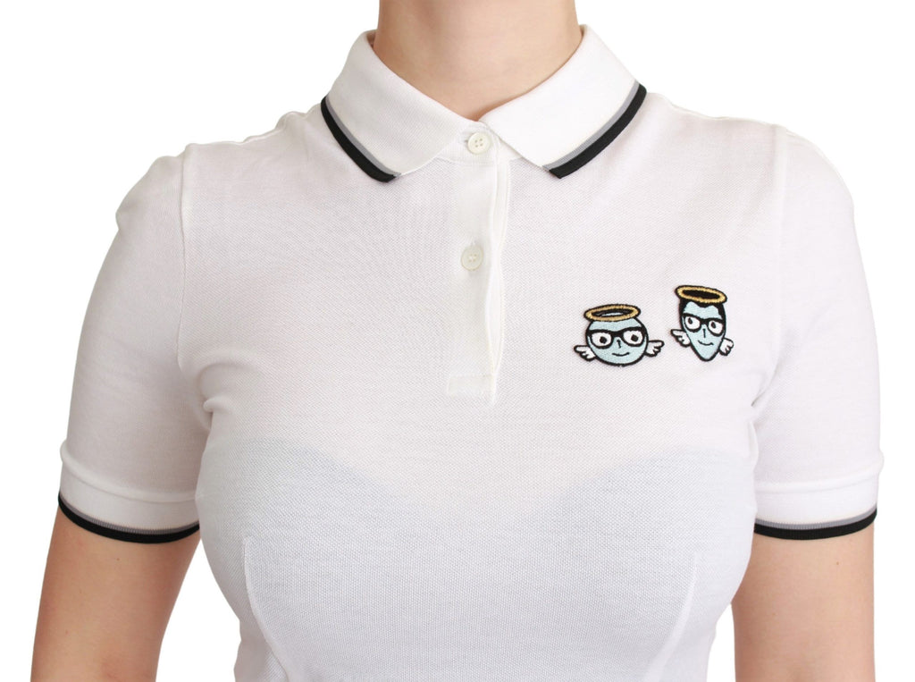 Dolce & Gabbana weißes Baumwoll-Polo-T-Shirt #dgfamily