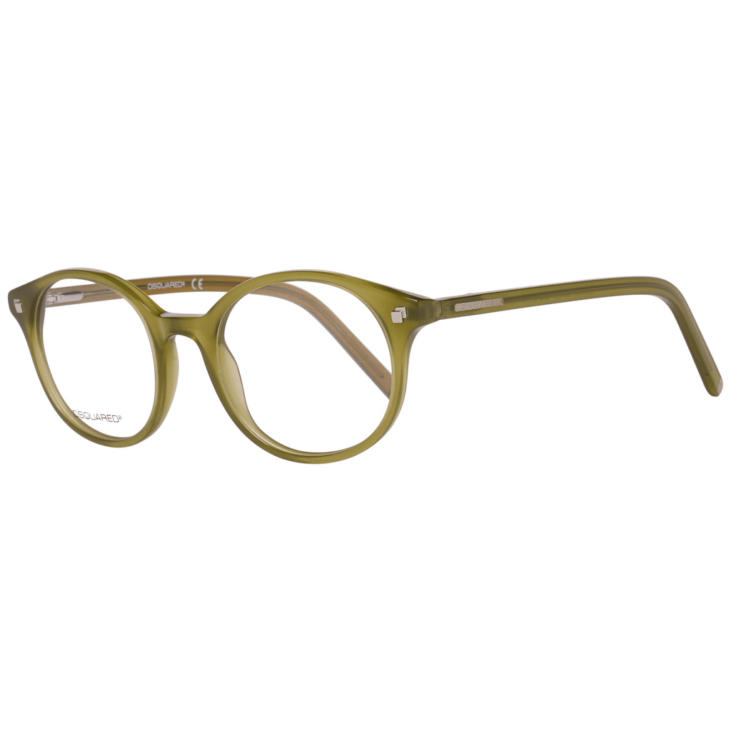 Lunettes unisex de couleur verte Dsquared² avec cadre élégant, vue de face sur fond blanc.