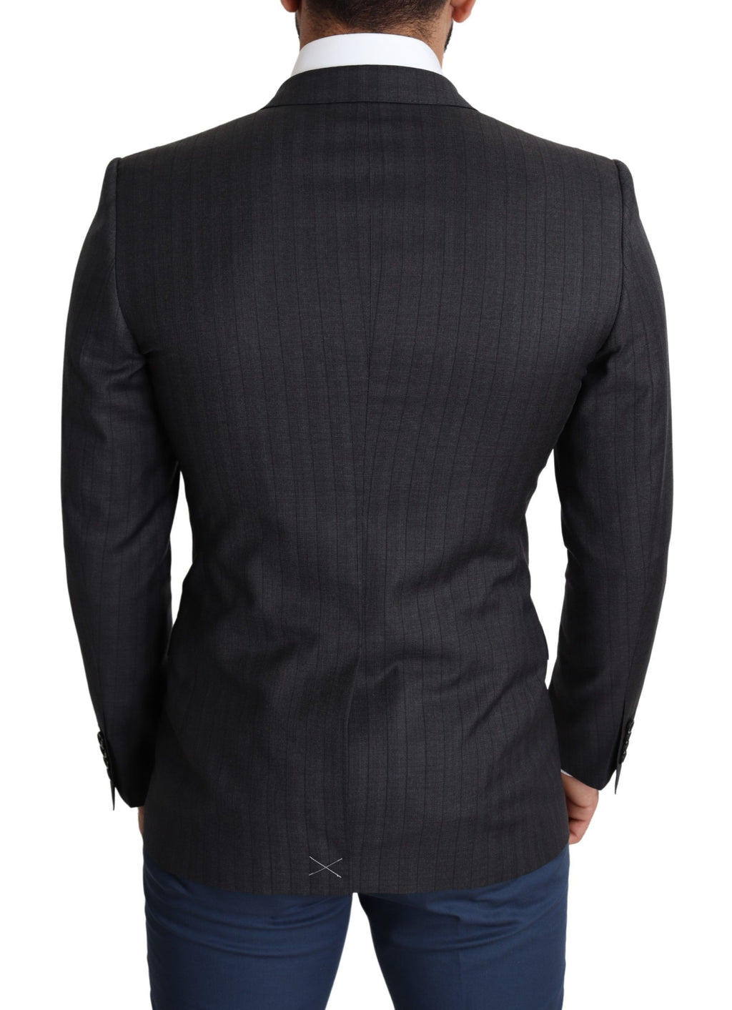 Dolce & Gabbana Dark Gray Wool Single Breasted Coat MARTINI Blazer
