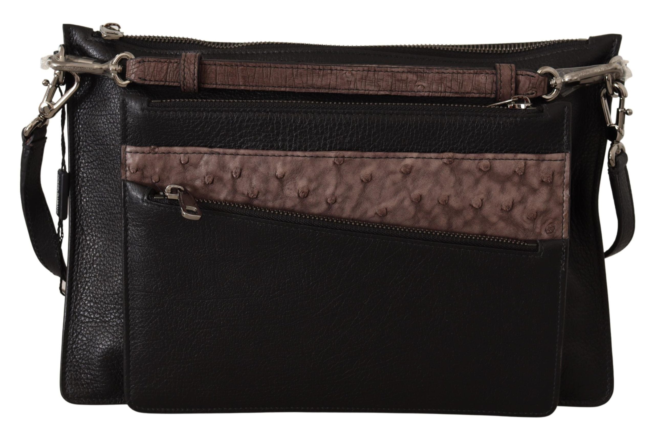 Dolce & Gabbana schwarze Umhängetasche Alta Sartoria aus exotischem Leder