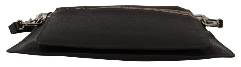 Dolce & Gabbana schwarze Umhängetasche Alta Sartoria aus exotischem Leder