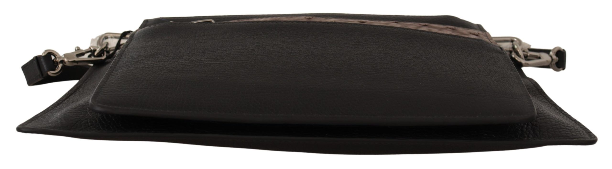 Dolce & Gabbana schwarze Umhängetasche Alta Sartoria aus exotischem Leder