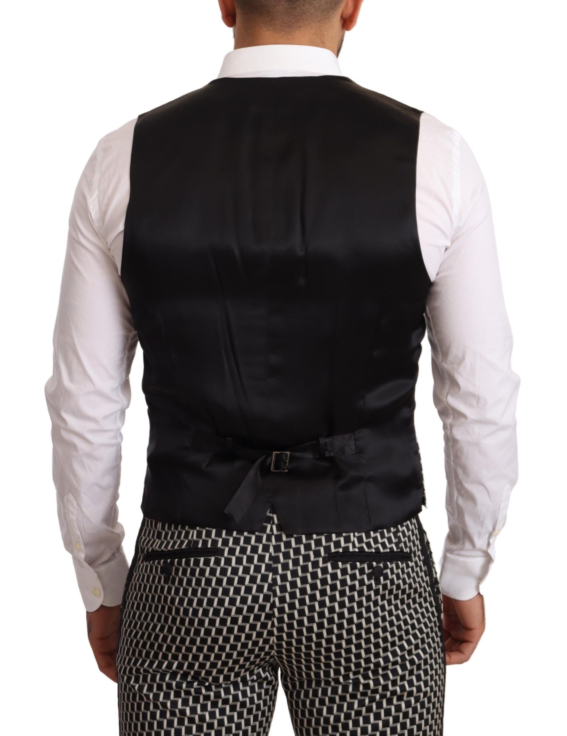 Dolce & Gabbana Dark Gray Check 3 Piece Set MARTINI Suit