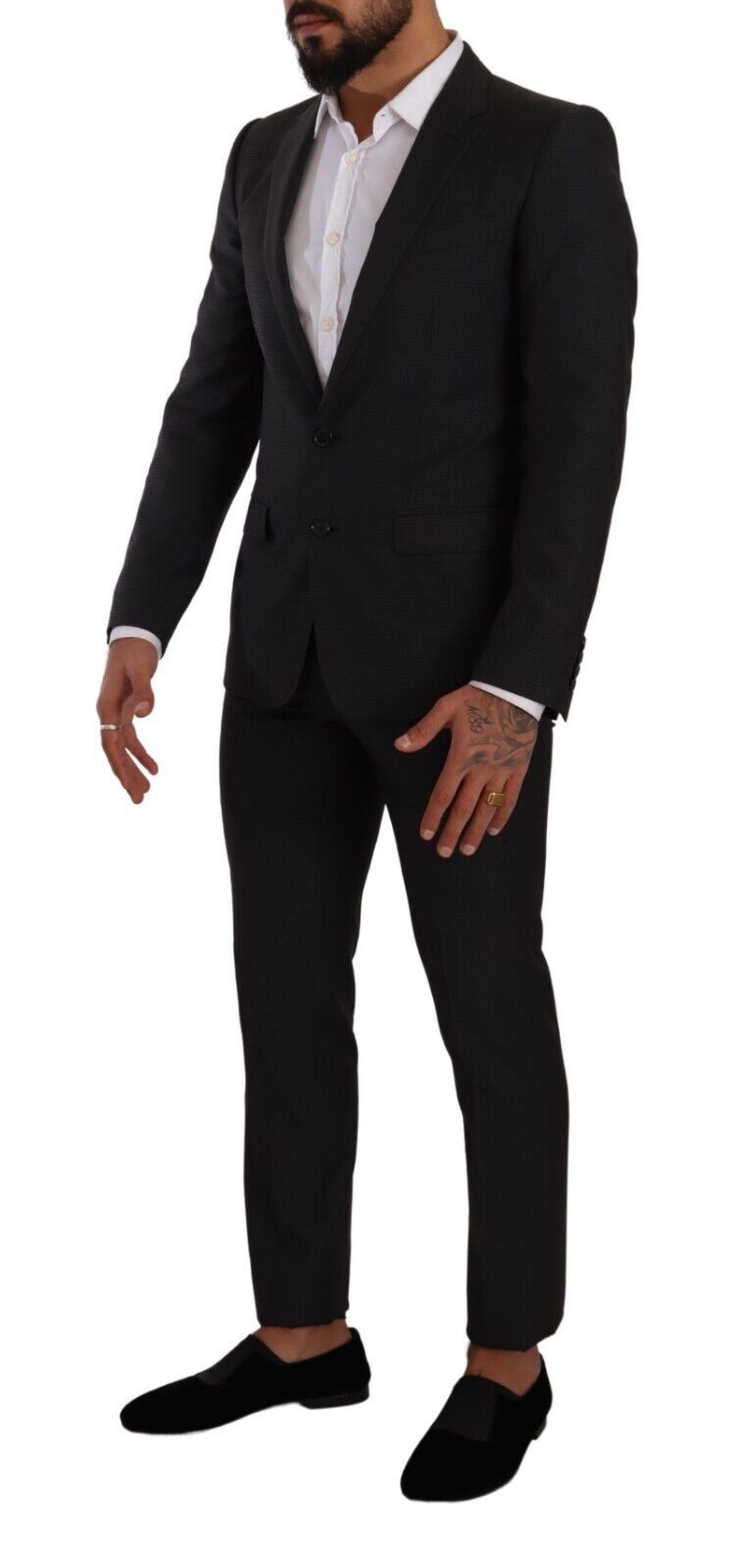 Dolce & Gabbana Dark Gray MARTINI Single Breasted 2 Piece Suit