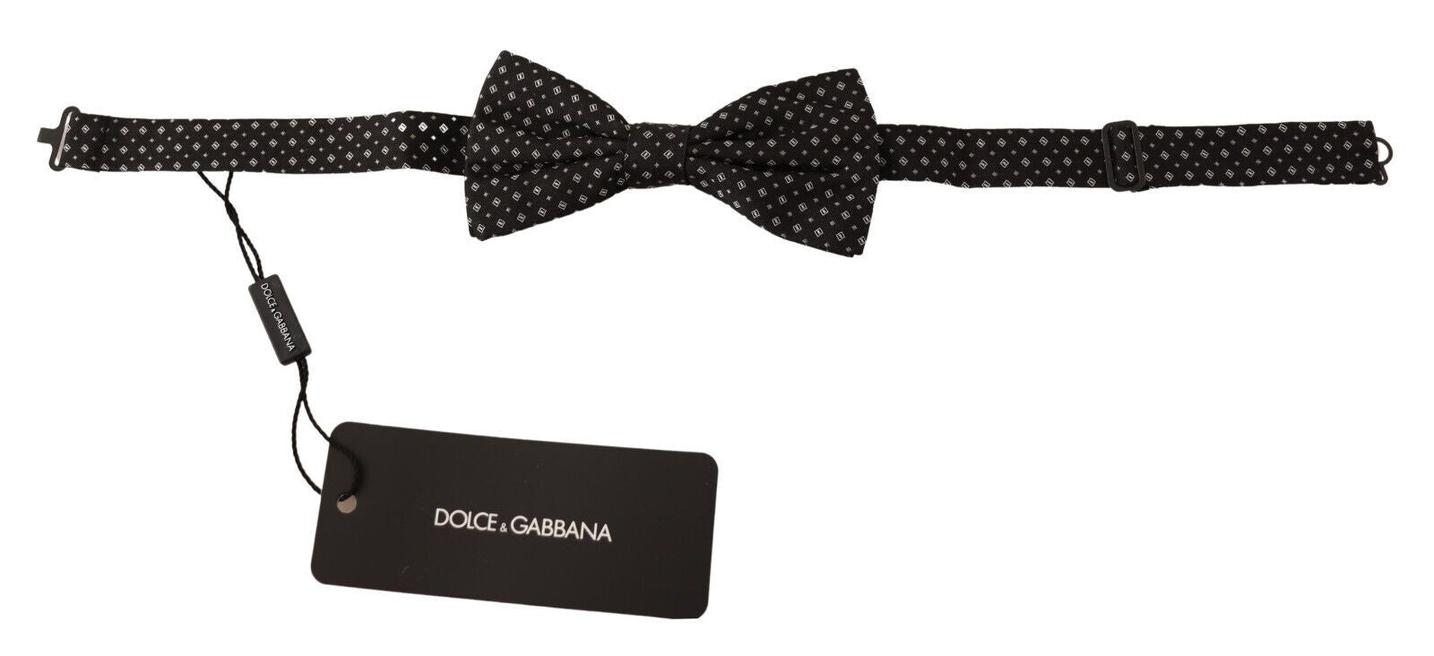 Dolce & Gabbana Dark Gray 100% Silk Adjustable Neck Papillon Tie