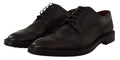 Chaussures formelles en cuir violet Dolce & Gabbana, Oxford wingtip élégantes avec détails classiques.