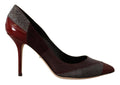 Escarpins Dolce & Gabbana en cuir exotique multicolore avec talons, chaussures élégantes et colorées.