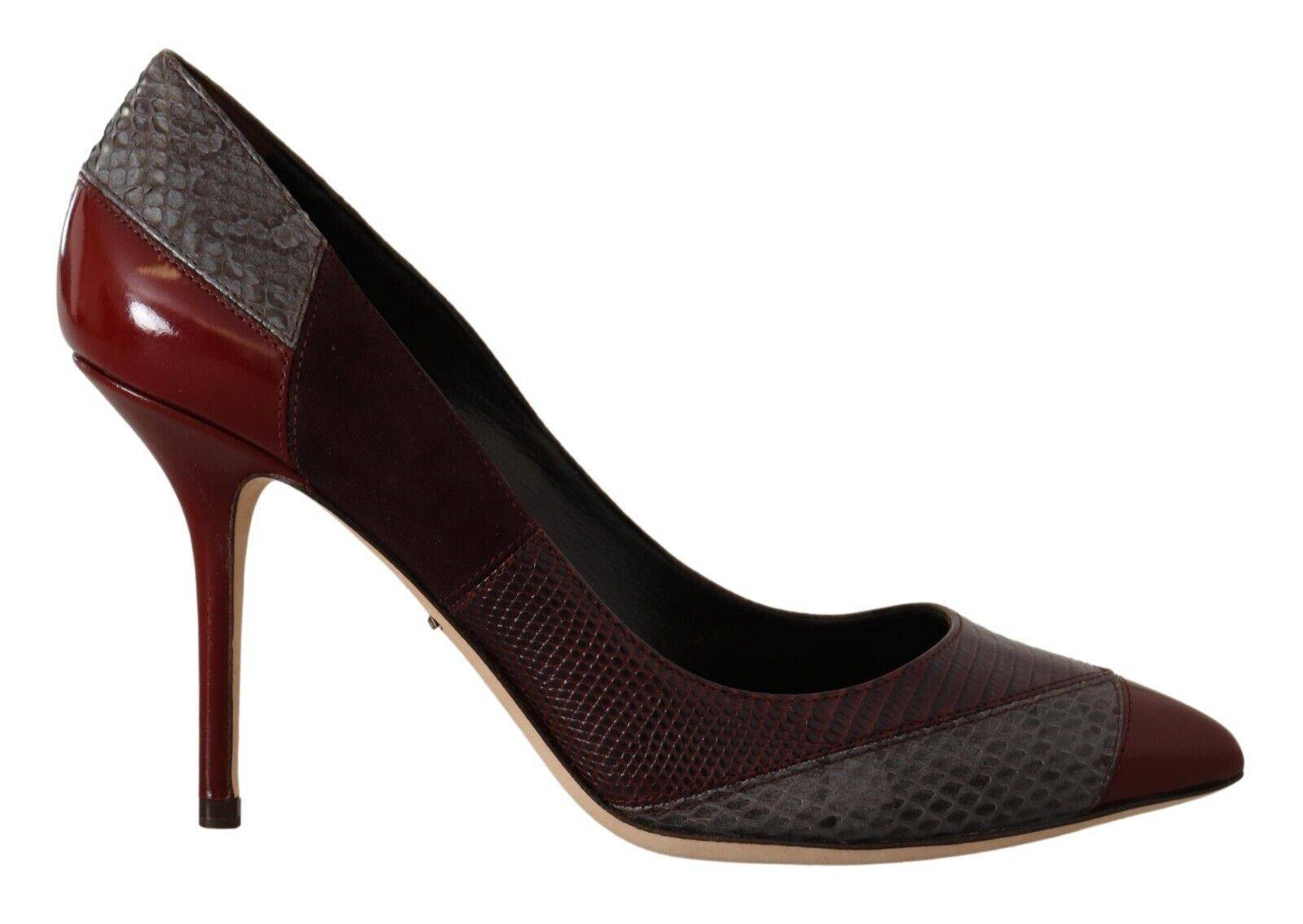 Escarpins Dolce & Gabbana en cuir exotique multicolore avec talons, chaussures élégantes et colorées.