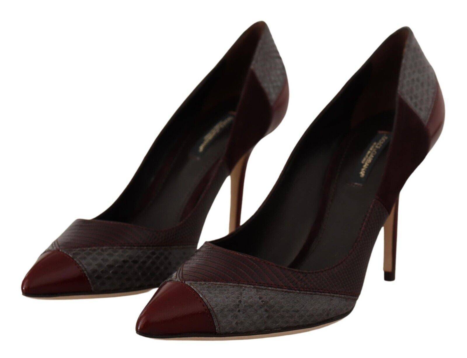 Escarpins multicolores en cuir exotique de Dolce & Gabbana, chaussures à talons élégantes et sophistiquées.