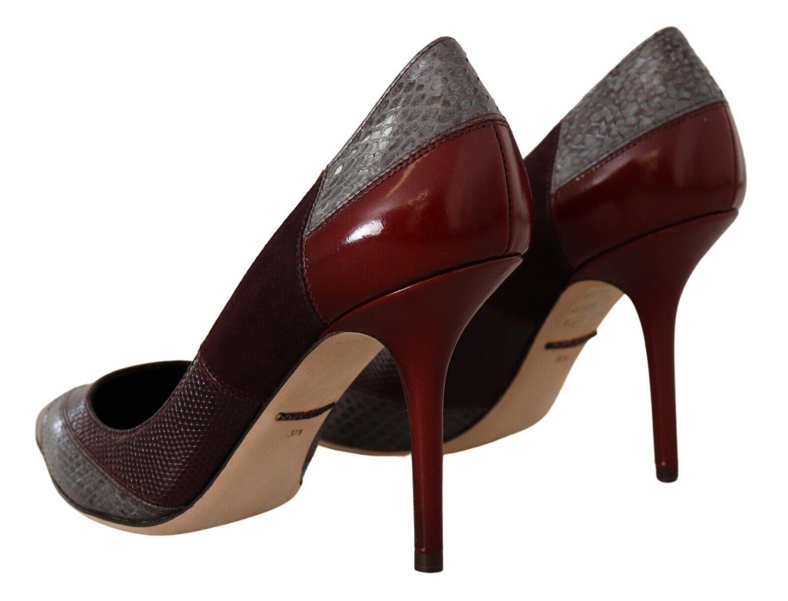 Chaussures à talons Dolce & Gabbana en cuir exotique multicolore, élégantes et raffinées pour femmes.