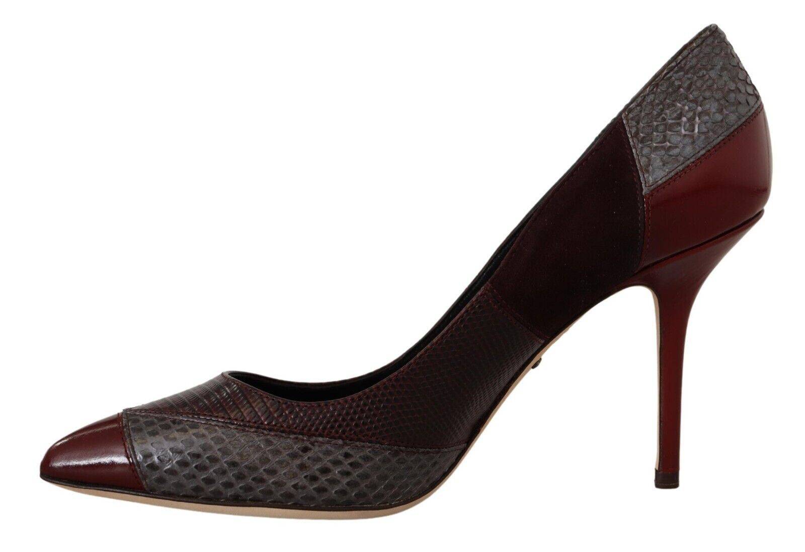 Escarpins Dolce & Gabbana en cuir exotique multicolore, talons hauts élégants et chaussures à la mode pour femmes.